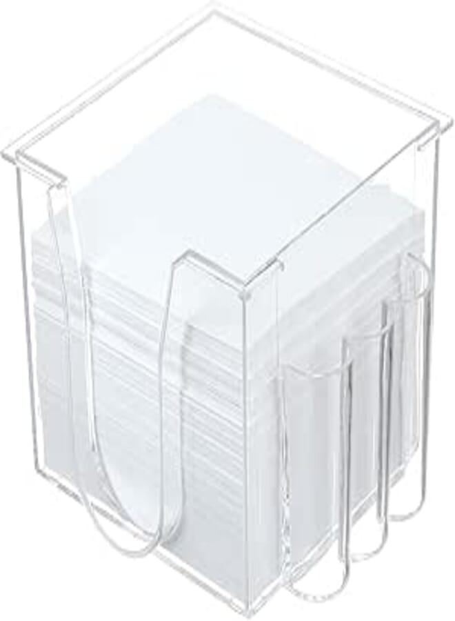 Sasco Memo Holder with Pen Holder - 500 white paper - Transparent